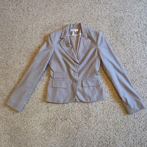 BCBGeneration Jacket Womens 6 Gray Wool Blend Blazer Lined Career Office